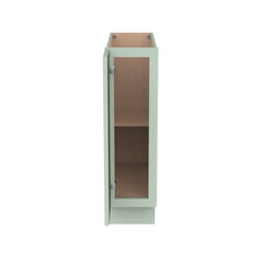 RTA Solid Wood Newtown-Base Tray Cabinet Jade Green for Kitchen, Bathroom & Laundry storage, 1 Door 1 Shelf