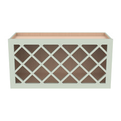 RTA Newtown Solid Wood Wine Rack Cabinets with Lattice Panels Wall Cabinet Jade Green for Kitchen Storage