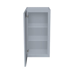 RTA Solid Wood Cabinet Shaker Gray Glass Door Wall Cabinets for Kitchen Bathroom and Laundry Storage (Glass Insert Sold Separately)