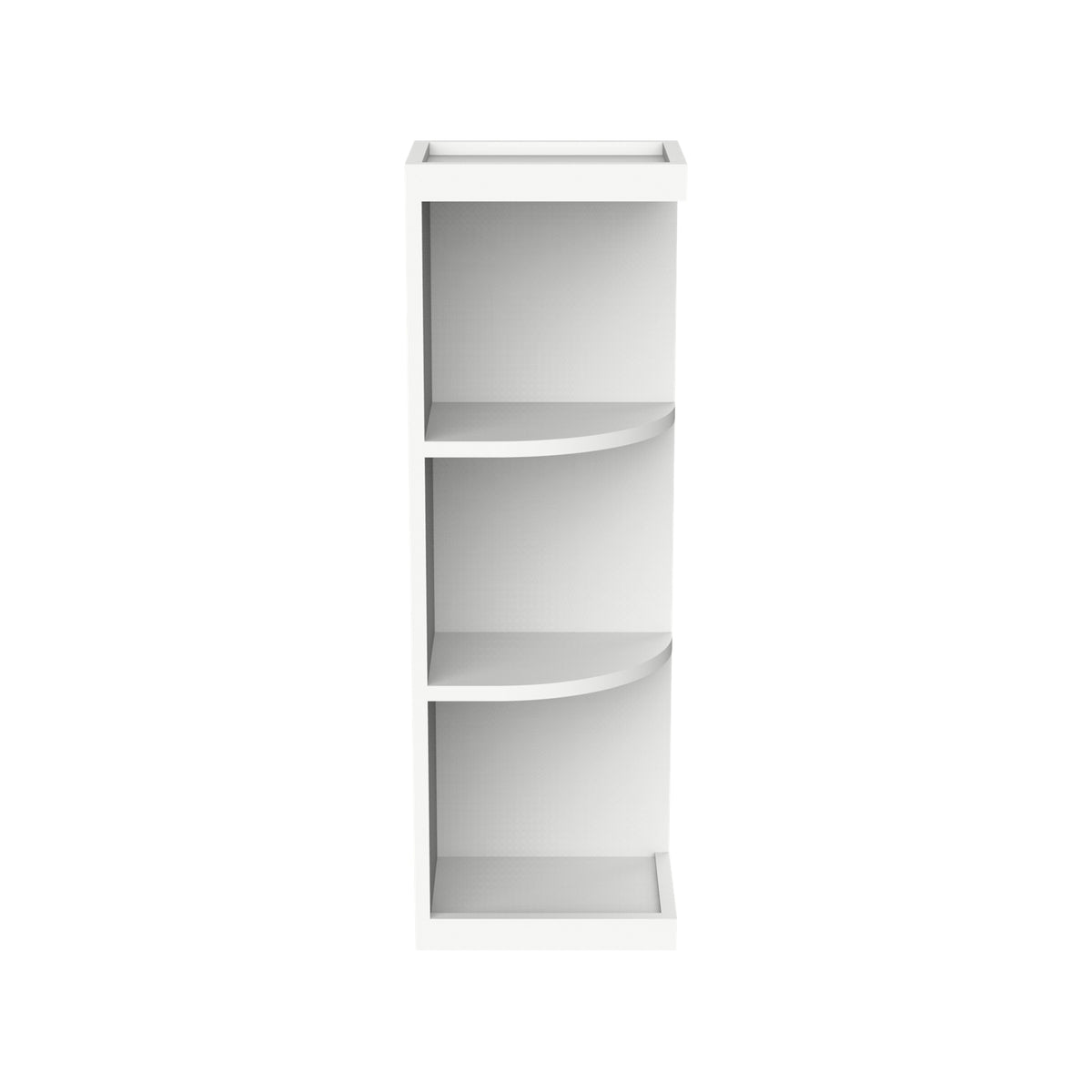 Shaker Origami White RTA Solid Wood Wall End Open Shelf suitable for Kitchen Living Room