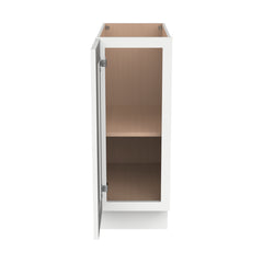 RTA Solid Wood Shaker Full High Door Base Cabinet Origami White for Kitchen/Living Room with 1 Door and 1 Shelf