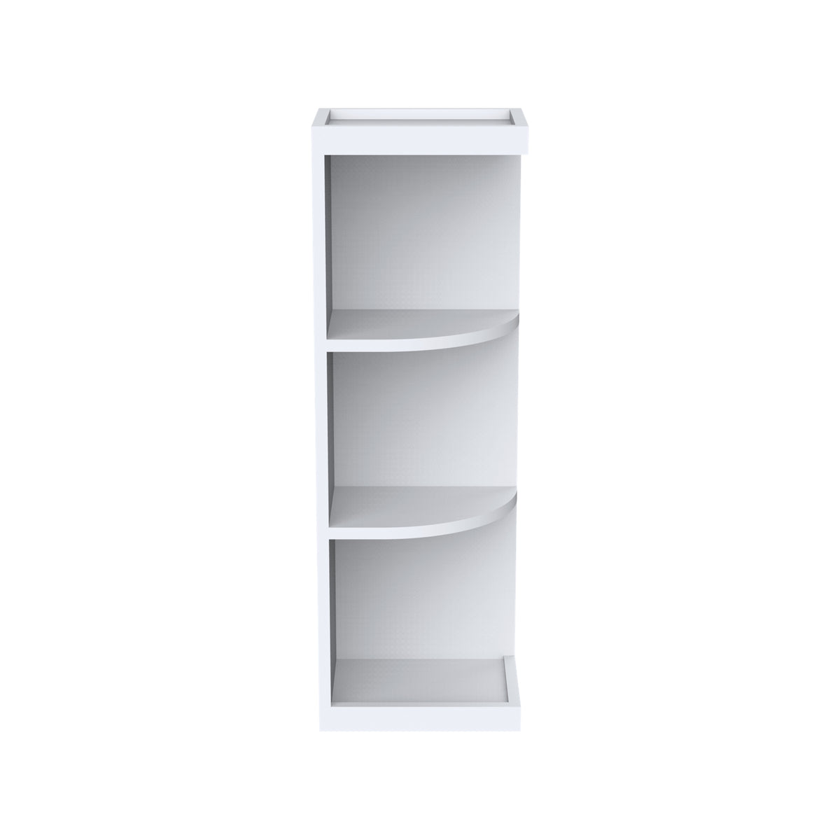 Shaker White RTA Solid Wood Wall End Open Shelf suitable for Kitchen Living Room