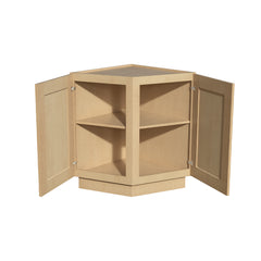 RTA Solid Wood Base End Cabinets - Kitchen, Bathroom,Laundry Room Storage Shaker Natural Wood