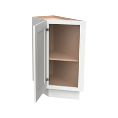 RTA Solid Wood Shaker Base End Angle Cabinets Origami White Bathroom & Laundry Room Storage