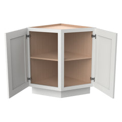 RTA Solid Wood Shaker Base End Cabinets Origami White Kitchen, Bathroom & Laundry Room Storage