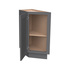 RTA Solid Wood Shaker Base End Angle Cabinets Pebble Gray, Bathroom & Laundry Room Storage