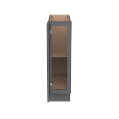 RTA Solid Wood Shaker-Base Tray Cabinet Pebble Gray for Kitchen, Bathroom & Laundry storage, 1 Door 1 Shelf