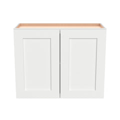 [W3024-W3624] Shaker Origami White Double Door Wall Cabinets