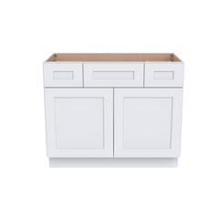 [VSD36-VSD42] Shaker White Vanity Combination Single Sink Bases