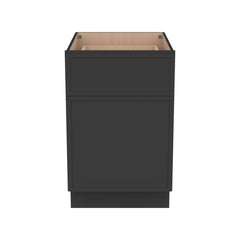 RTA Newtown Solid Wood Waste Basket Base Cabinet Charcoal Black for Kitchen, Bathroom & Laundry Storage