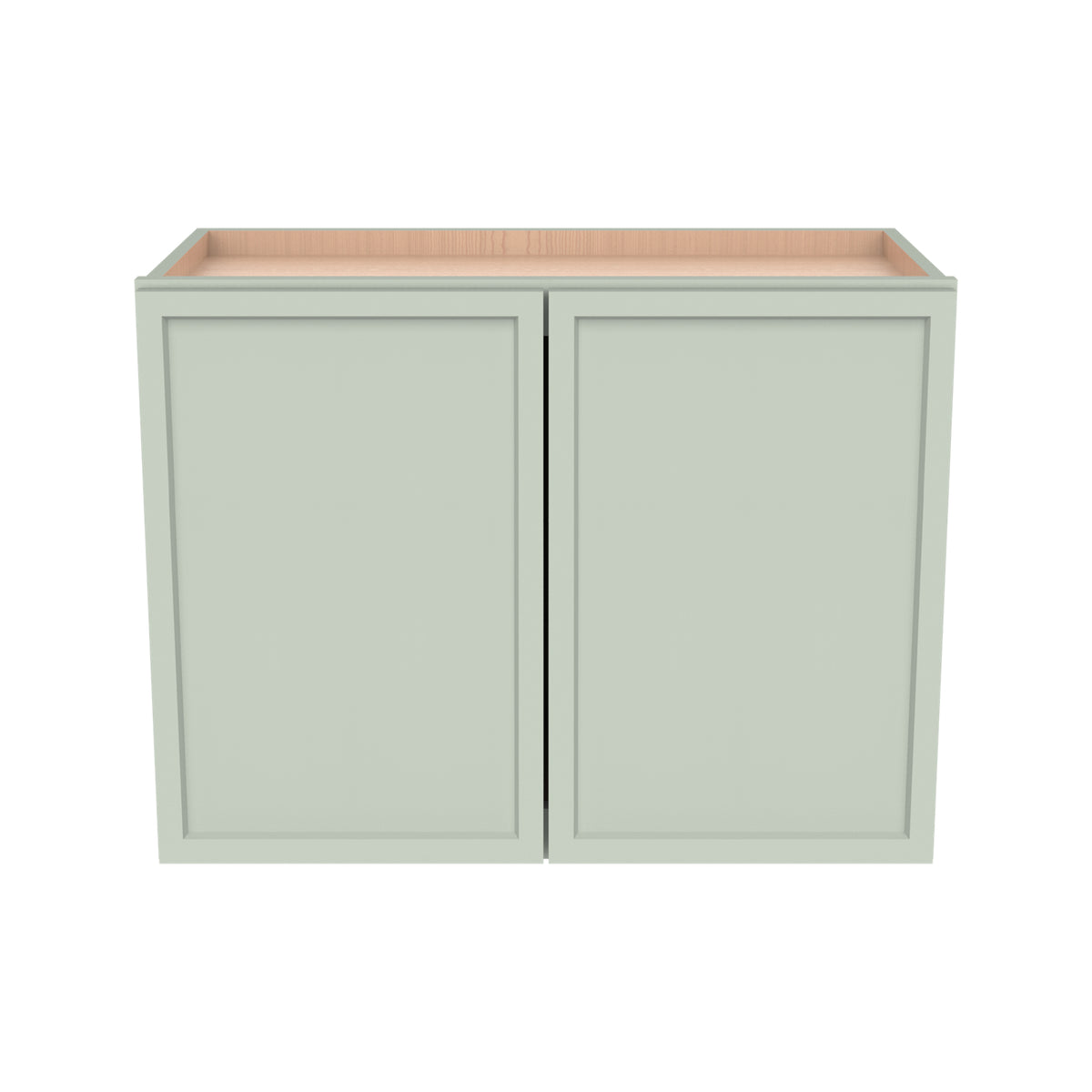 RTA Newtown Solid Wood Double Door Wall Cabinets Jade Green for Kitchen Bathroom and Laundry Storage