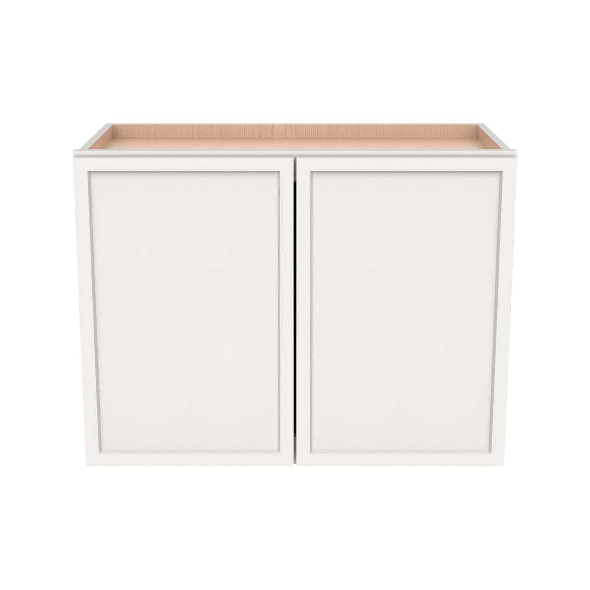 RTA Newtown Solid Wood  Double Door Wall Cabinets Origami White for Kitchen Bathroom and Laundry Storage