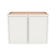 RTA Newtown Solid Wood  Double Door Wall Cabinets Origami White for Kitchen Bathroom and Laundry Storage