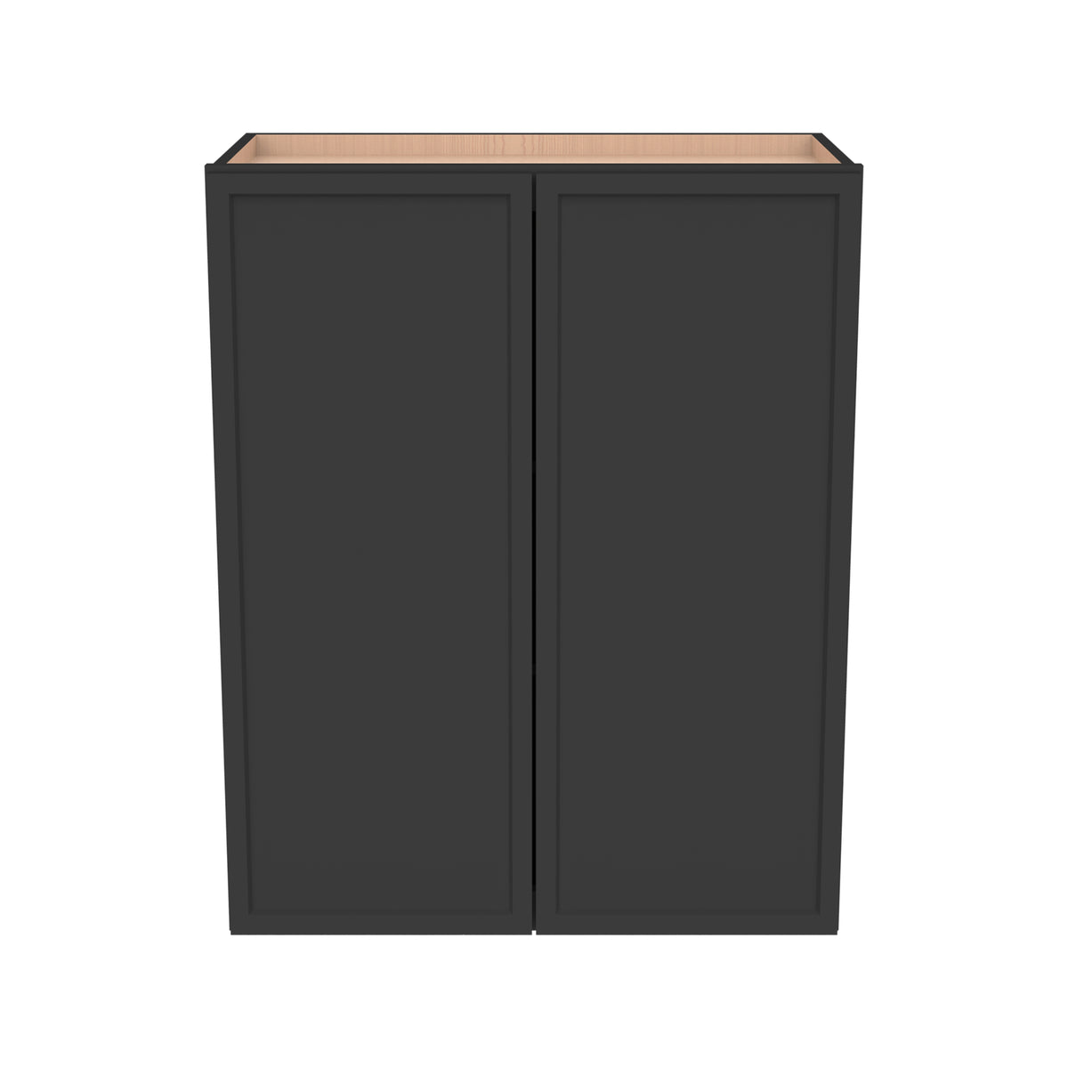 RTA Newtown Solid Wood Wall Cabinet Charcoal Black for Kitchen, Bathroom & Laundry Storage