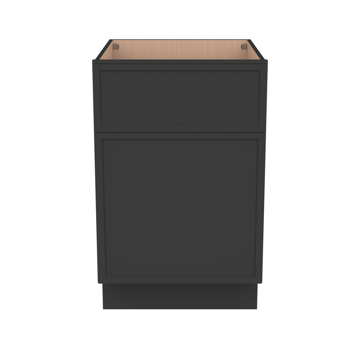 RTA Solid Wood Newtown Drawer Base Cabinet Charcoal Black for Kitchen, Bathroom & Laundry storage