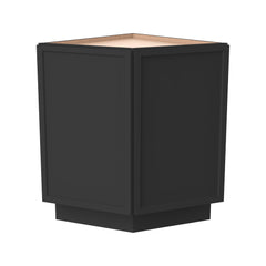 RTA Solid Wood Newtown Base End Cabinets Charcoal Black Kitchen, Bathroom & Laundry Room Storage