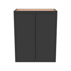 RTA Newtown Solid Wood Wall Cabinet Charcoal Black for Kitchen, Bathroom & Laundry Storage