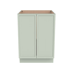 RTA Solid Wood Newtown Full High Door Base Cabinet Jade Green for Kitchen, Bathroom & Laundry Room Storage - with 2 Doors 1 Shelf