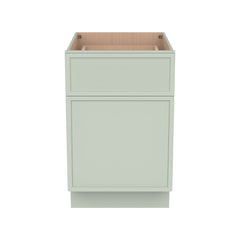 RTA Newtown Solid Wood Waste Basket Base Cabinet Jade Green for Kitchen, Bathroom & Laundry Storage