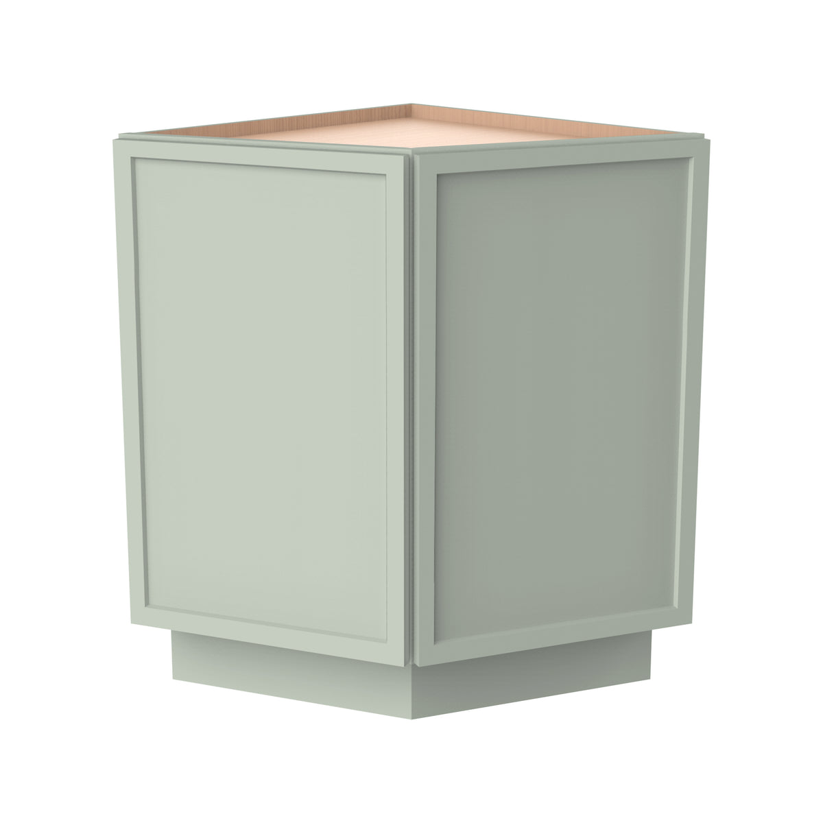 RTA Solid Wood Newtown Base End Cabinets Jade Green Kitchen, Bathroom & Laundry Room Storage