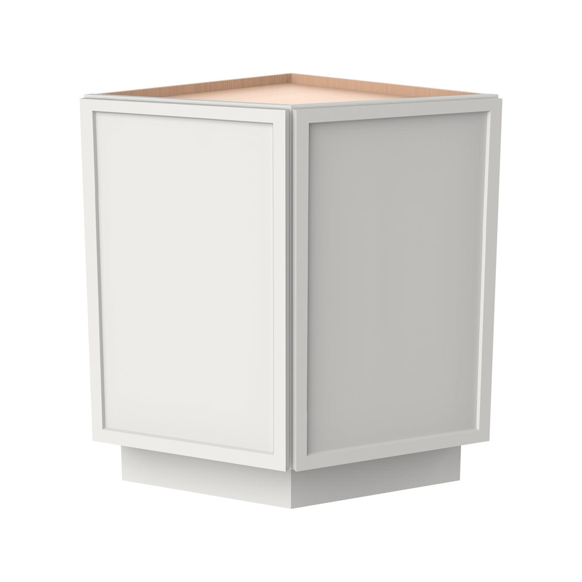 RTA Solid Wood Newtown Base End Cabinets Origami White Kitchen, Bathroom & Laundry Room Storage