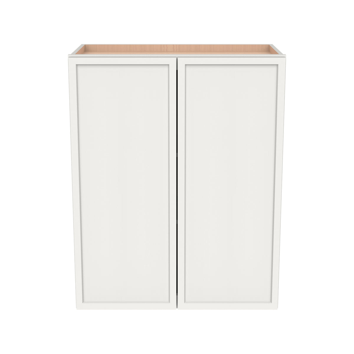 RTA Newtown Solid Wood Wall Cabinet  Origami White for Kitchen, Bathroom & Laundry Storage