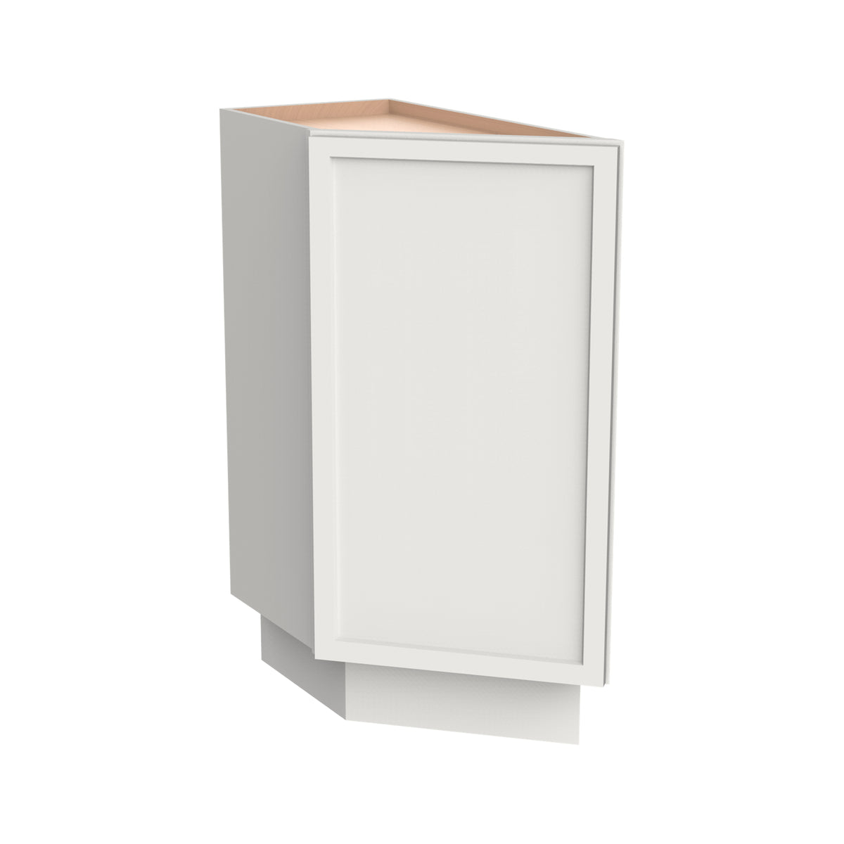 RTA Solid Wood Newtown Base End Angle cabinets Origami White Kitchen, Bathroom & Laundry Room Storage