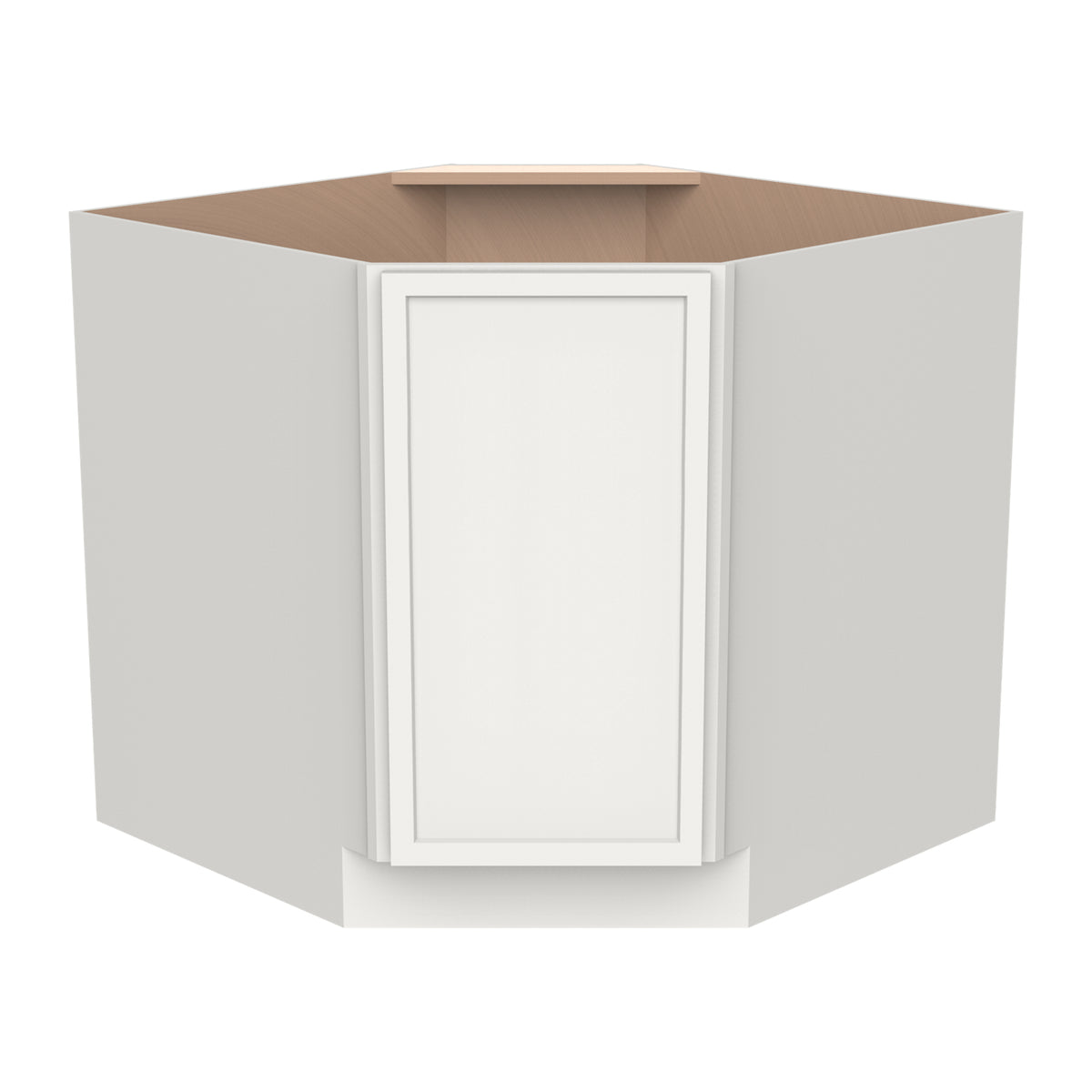 RTA Newtown Solid wood Corner Sink Base Cabinet Origami White