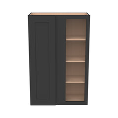 RTA Solid Wood Shaker Wall Blind Corner Cabinets Charcoal Black for Kitchen Bathroom and Laundry Storage