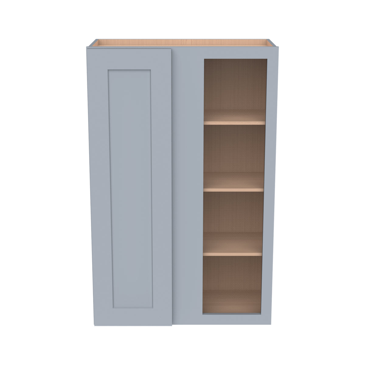 RTA Solid Wood Shaker Gray Wall Blind Corner Cabinets for Kitchen Bathroom and Laundry Storage