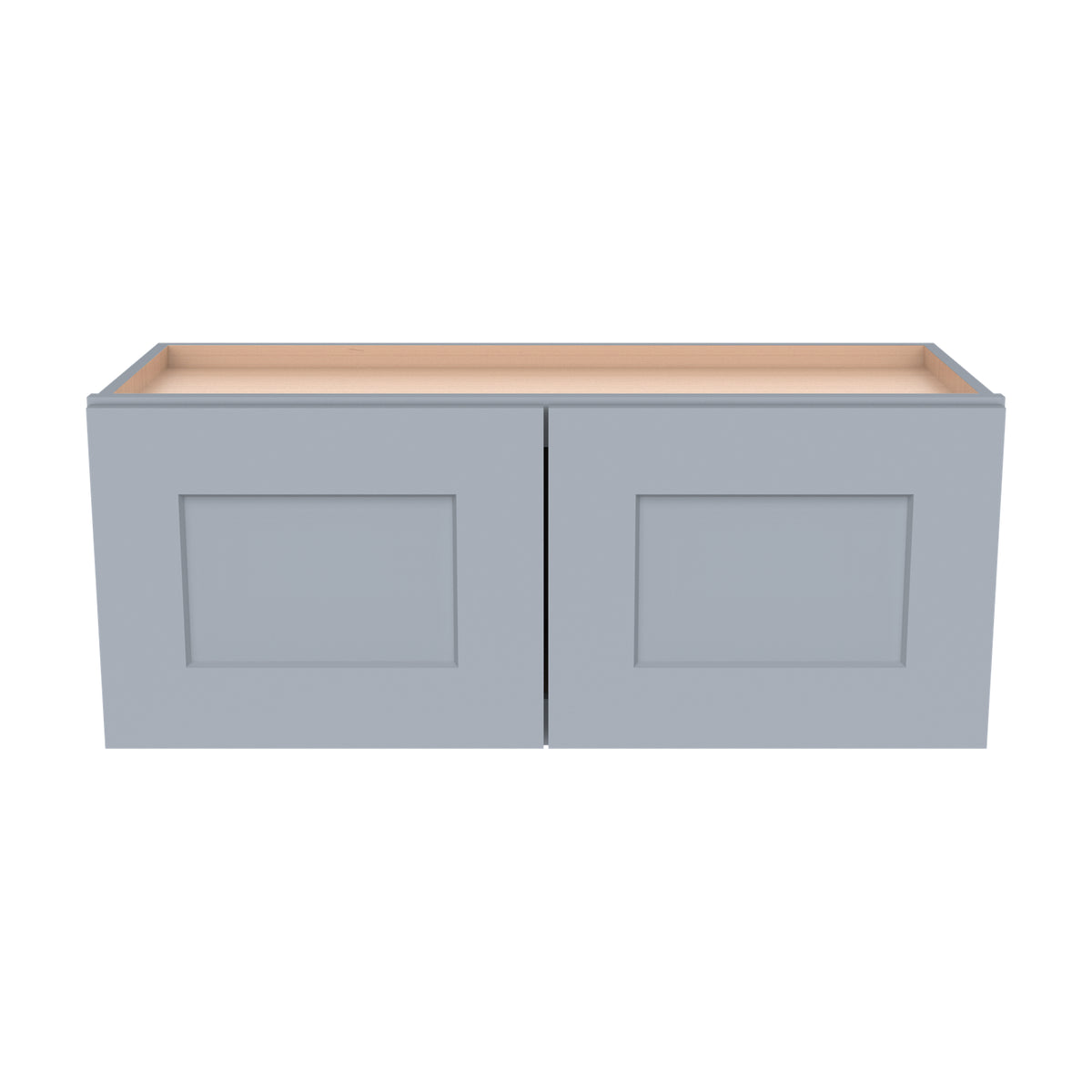 Shaker Gray Solid Wood RTA Wall Cabinet for Kitchen, Bathroom & Laundry Storage, 2 Doors