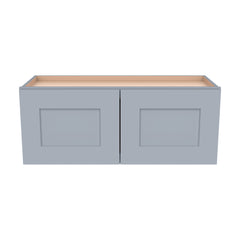 Shaker Gray Solid Wood RTA Wall Cabinet for Kitchen, Bathroom & Laundry Storage, 2 Doors