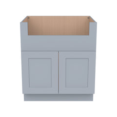 RTA Shaker Solid wood Gray Farm Sink Base Cabinet (2 Butt Door)