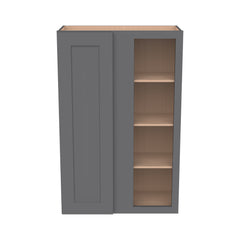 RTA Solid Wood Shaker Wall Blind Corner Cabinets Pebble Gray for Kitchen Bathroom and Laundry Storage