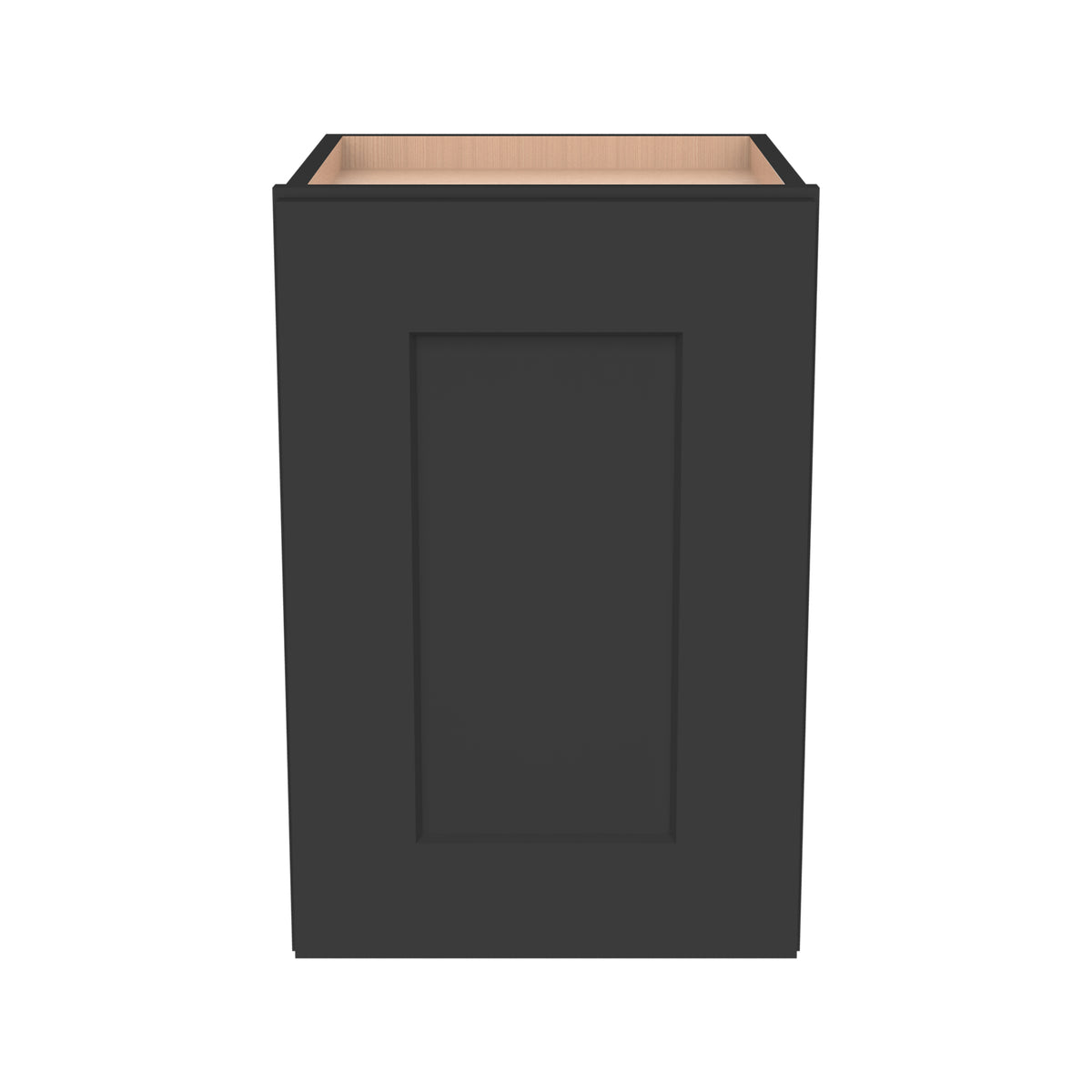 RTA Shaker Solid Wood Wall Cabinet Charcoal Black for Kitchen, Bathroom & Laundry Storage