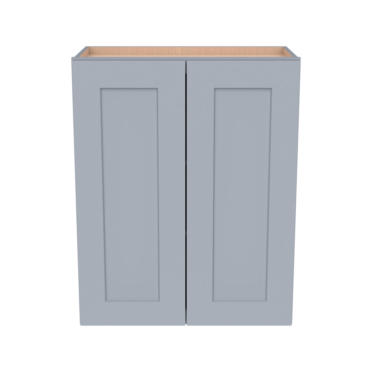 RTA Shaker Solid Wood Wall Cabinet Gray for Kitchen, Bathroom & Laundry Storage