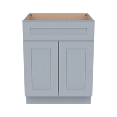 Shaker Vanity Solid Wood RTA Sink Base Cabinet Gray for Bathroom Storage, 2 Doors 1 False Drawer Front