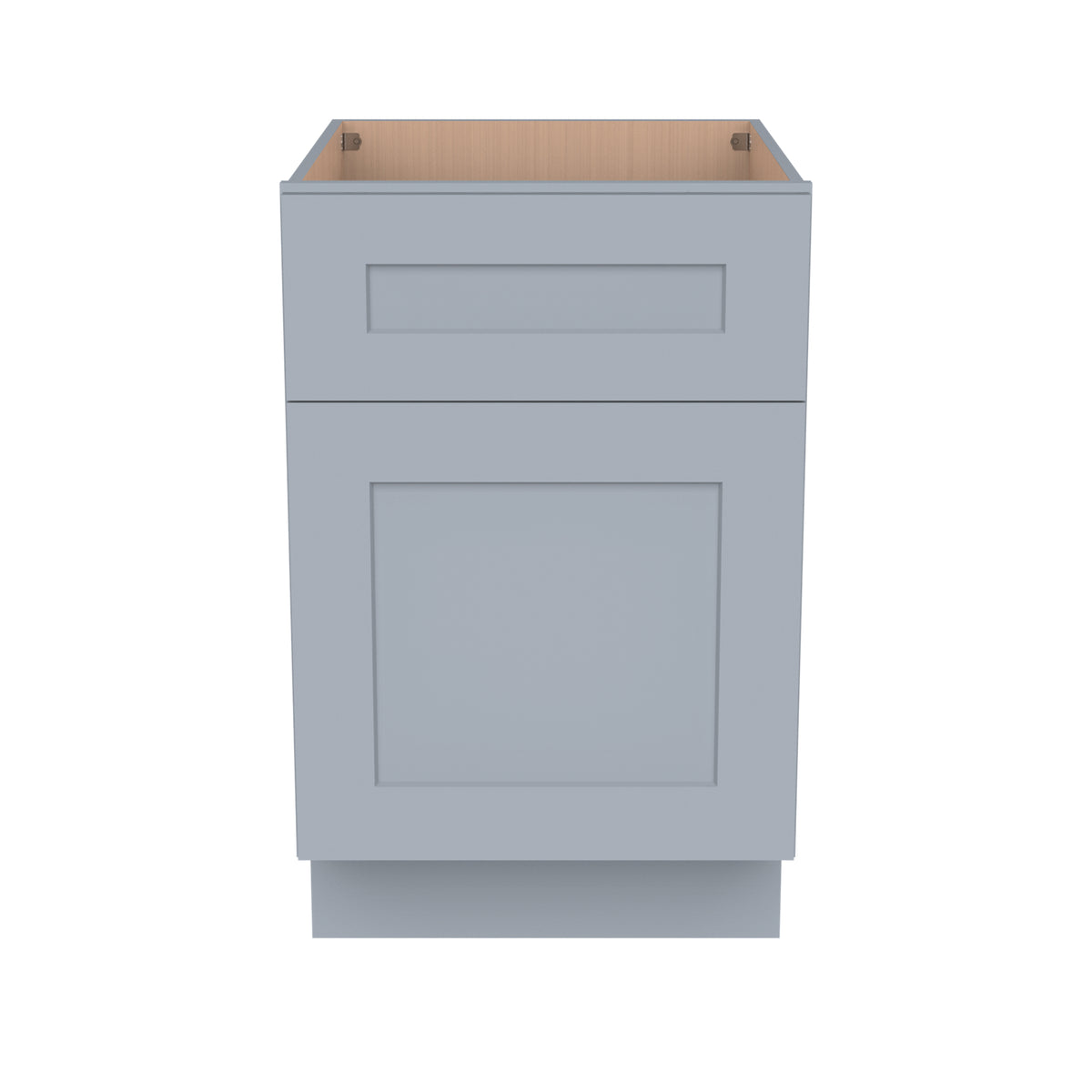 RTA Solid Wood Shaker Drawer Base Cabinet Gray for Kitchen, Bathroom & Laundry storage