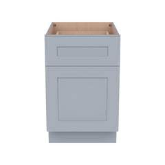 RTA Shaker Solid Wood Waste Basket Base Cabinet Gray for Kitchen, Bathroom & Laundry Storage