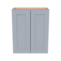 RTA Shaker Solid Wood Wall Cabinet Gray for Kitchen, Bathroom & Laundry Storage