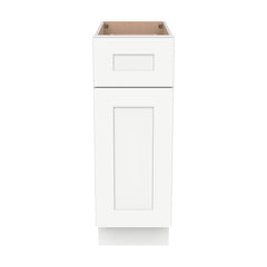 Shaker Origami White Solid Wood RTA Base Cabinet for Kitchen, Bathroom & Laundry Storage, 1 Door 1 Drawer 1 Shelf