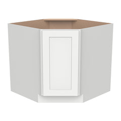 RTA Shaker Solid wood Corner Sink Base Cabinet Origami White