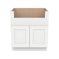 RTA Shaker Solid wood Origami White Farm Sink Base Cabinet (2 Butt Door)