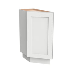 RTA Solid Wood Shaker Base End Angle Cabinets Origami White Bathroom & Laundry Room Storage