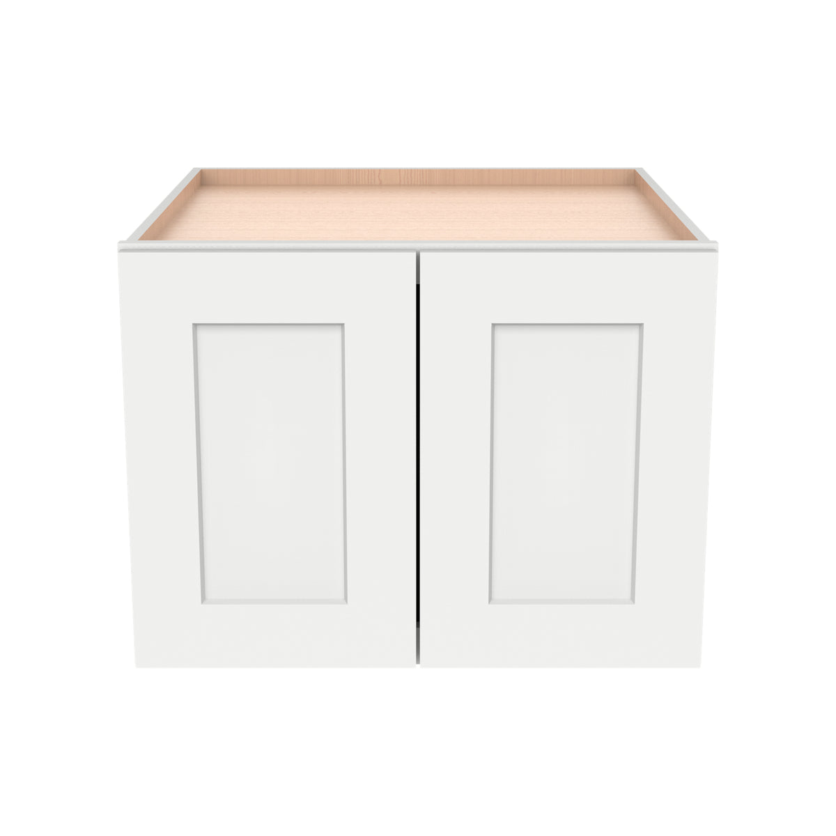 RTA Solid Wood Shaker Origami White Wall Cabinet for Kitchen Bathroom & Laundry Storage