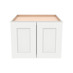 RTA Solid Wood Shaker Origami White Wall Cabinet for Kitchen Bathroom & Laundry Storage