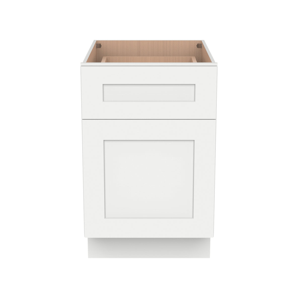 RTA Shaker Solid Wood Waste Basket Base Cabinet Origami White for Kitchen, Bathroom & Laundry Storage