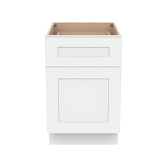 RTA Shaker Solid Wood Waste Basket Base Cabinet Origami White for Kitchen, Bathroom & Laundry Storage