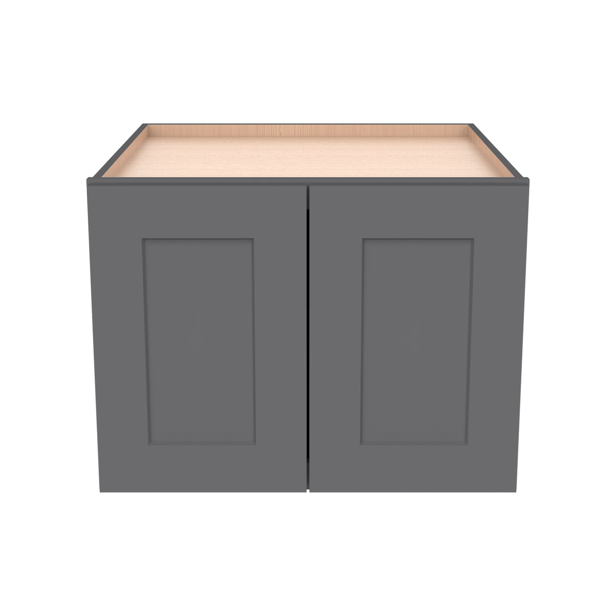 RTA Solid Wood Shaker Pebble Gray Wall Cabinet for Kitchen Bathroom & Laundry Storage