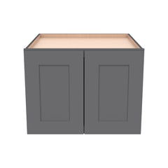 RTA Solid Wood Shaker Pebble Gray Wall Cabinet for Kitchen Bathroom & Laundry Storage